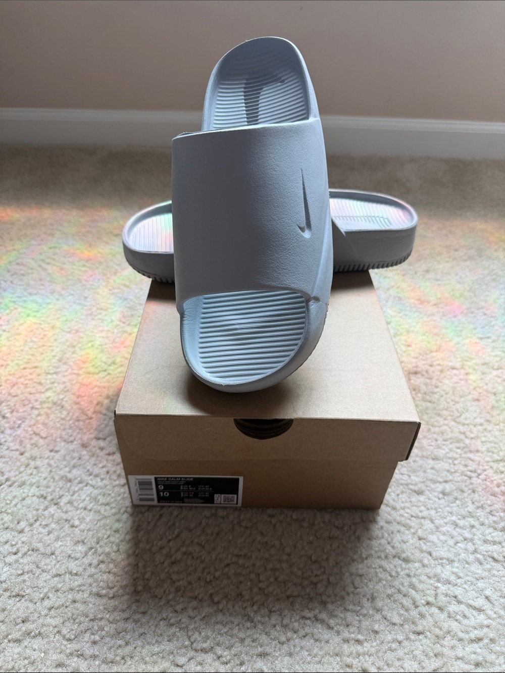 Nike Gray Slide Sandals